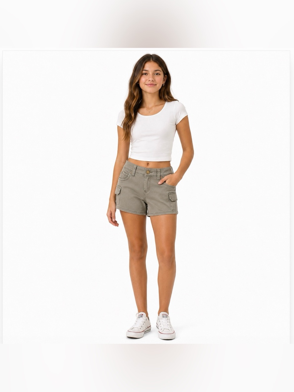 YMI Flat Front Dark Wash Medium Rise Denim Jean Shorts Size 13 NWOT